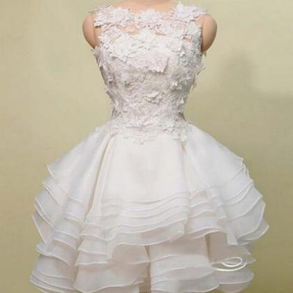 White Homecoming Dresses, Lace Homecoming Dress,..